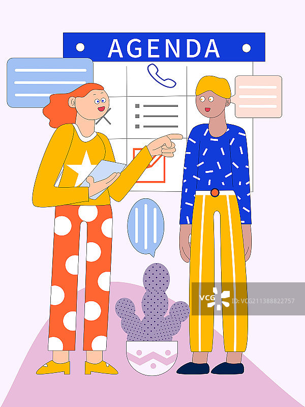 运营插画-商务工作人员场景图片素材