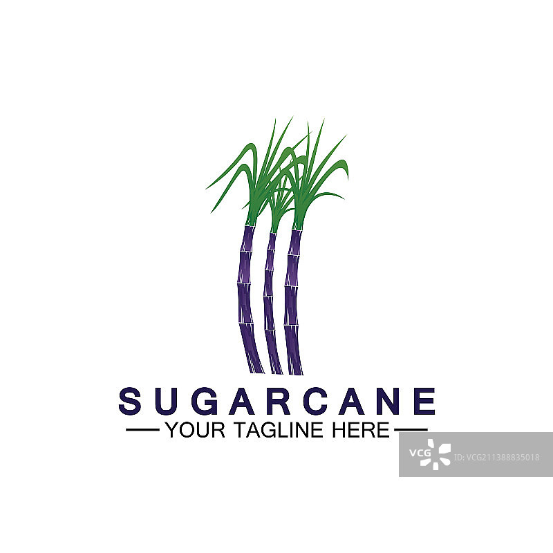 甘蔗Logo图标符号设计模板图片素材