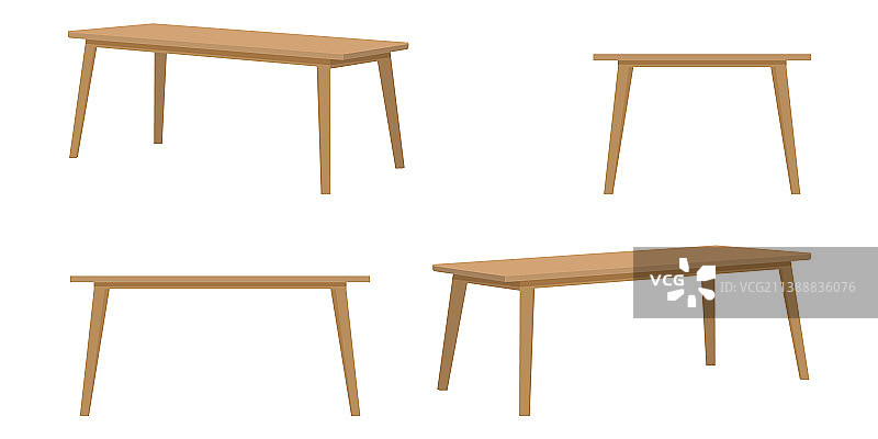 现代创意木质办公桌设计图片素材