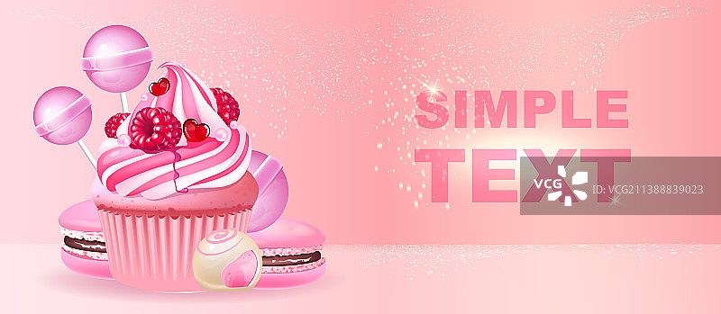 逼真的糖果产品广告banner图片素材