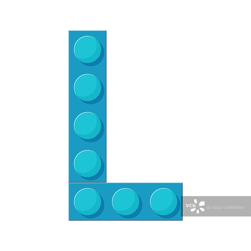字母L塑料积木图片素材