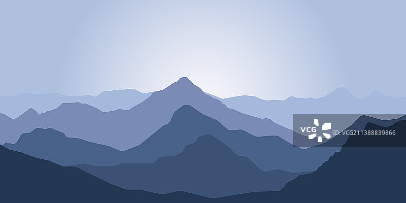 山地景观全景图片素材