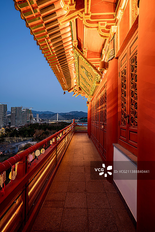 丽水市应星楼夜景图片素材