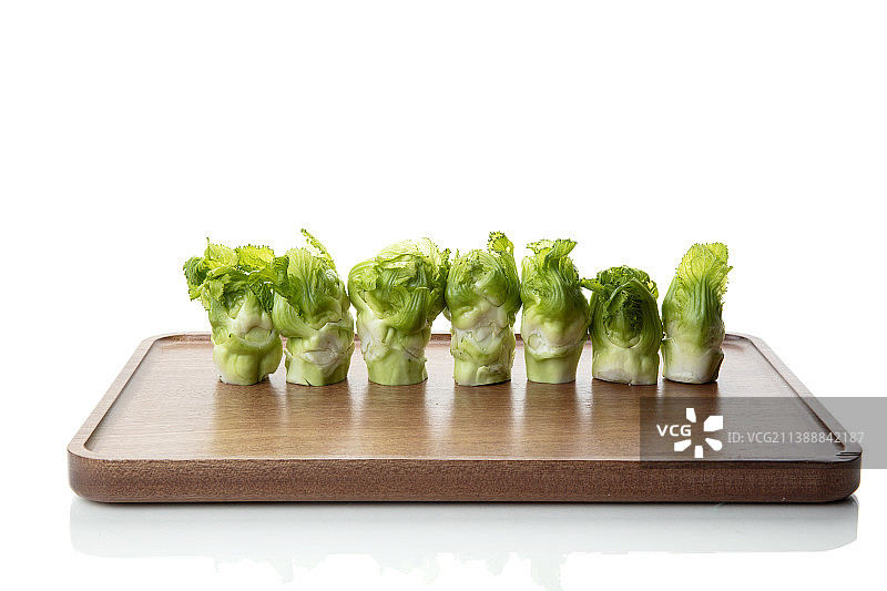 案板上的儿菜静物图片素材