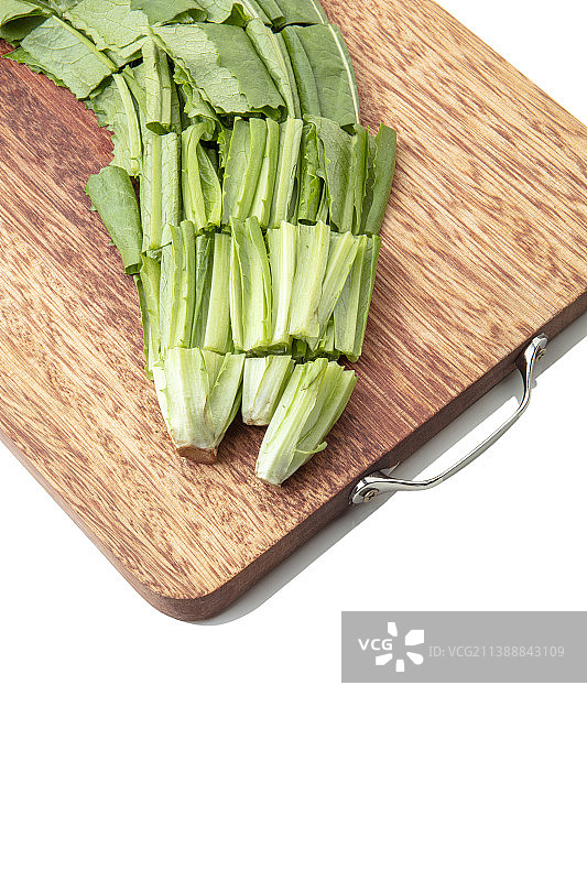 案板上的油麦菜特写图片素材