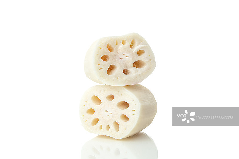 切开的莲藕静物图片素材