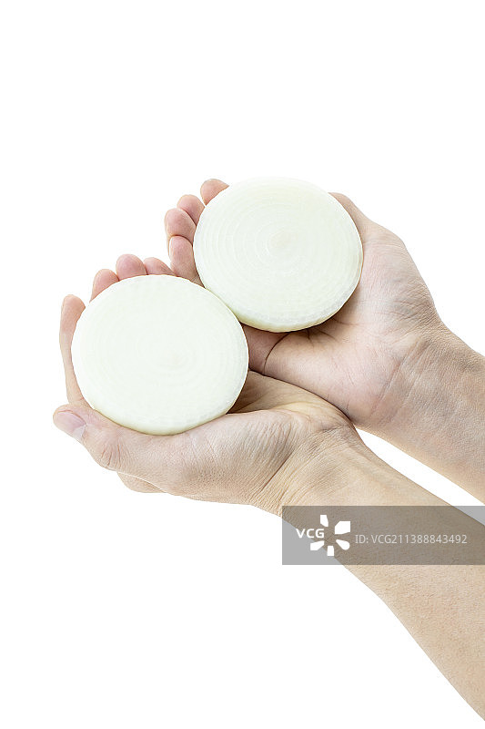 新鲜的白色洋葱图片素材