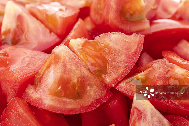 切块西红柿特写图片素材