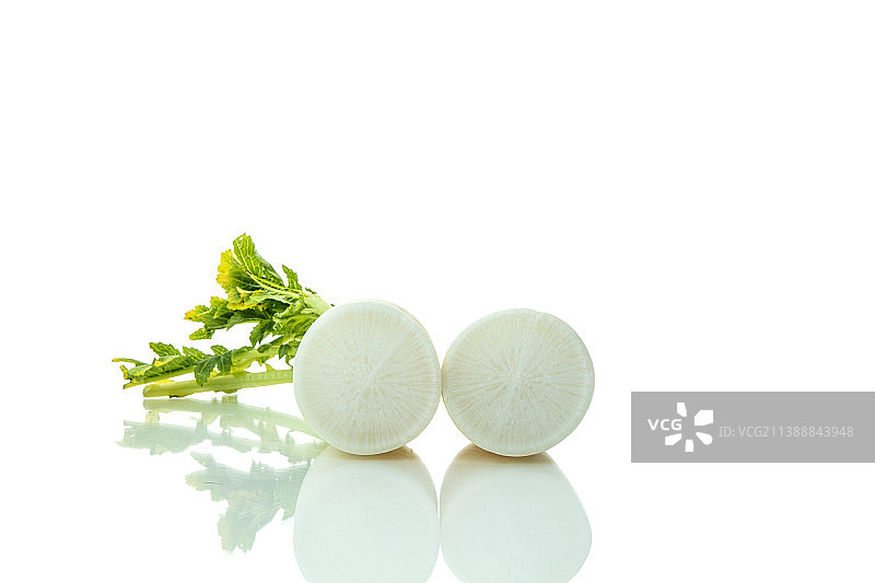 切开的白萝卜图片素材