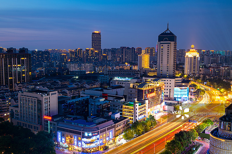 常州钟楼夜景图片素材