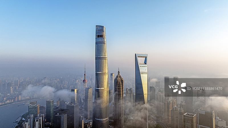 航拍陆家嘴图片素材