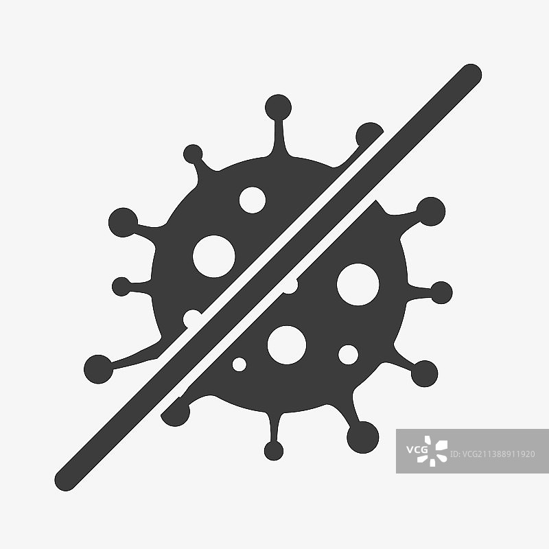 交叉病毒图标，避免病毒感染符号图片素材