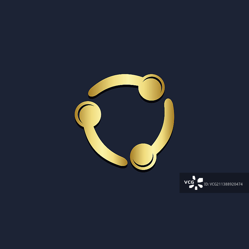 圆形圆点金色标志图片素材