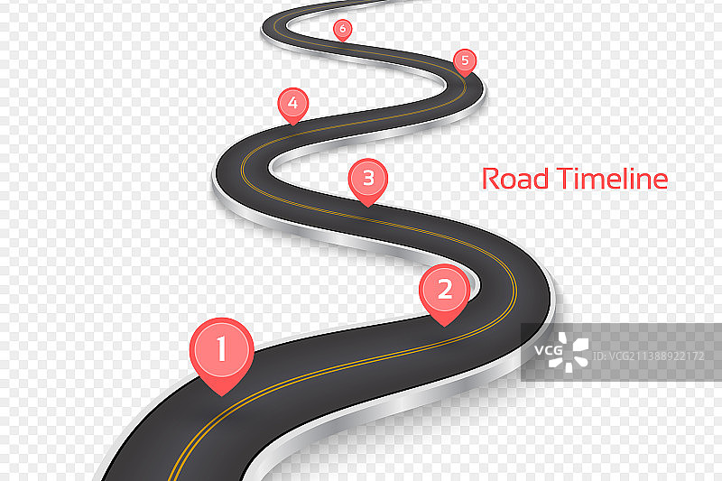 蜿蜒的3D道路概念图图片素材