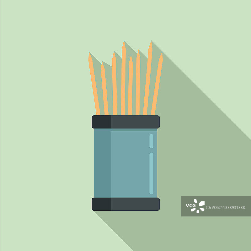 牙签盒扁平牙签图标图片素材