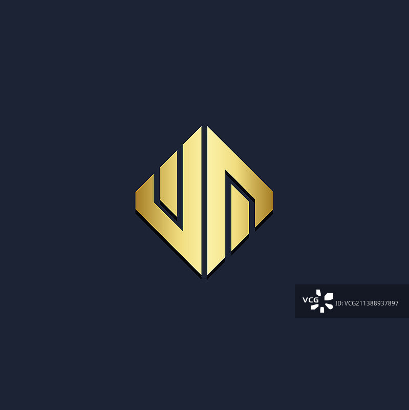 方形金色Logo图片素材