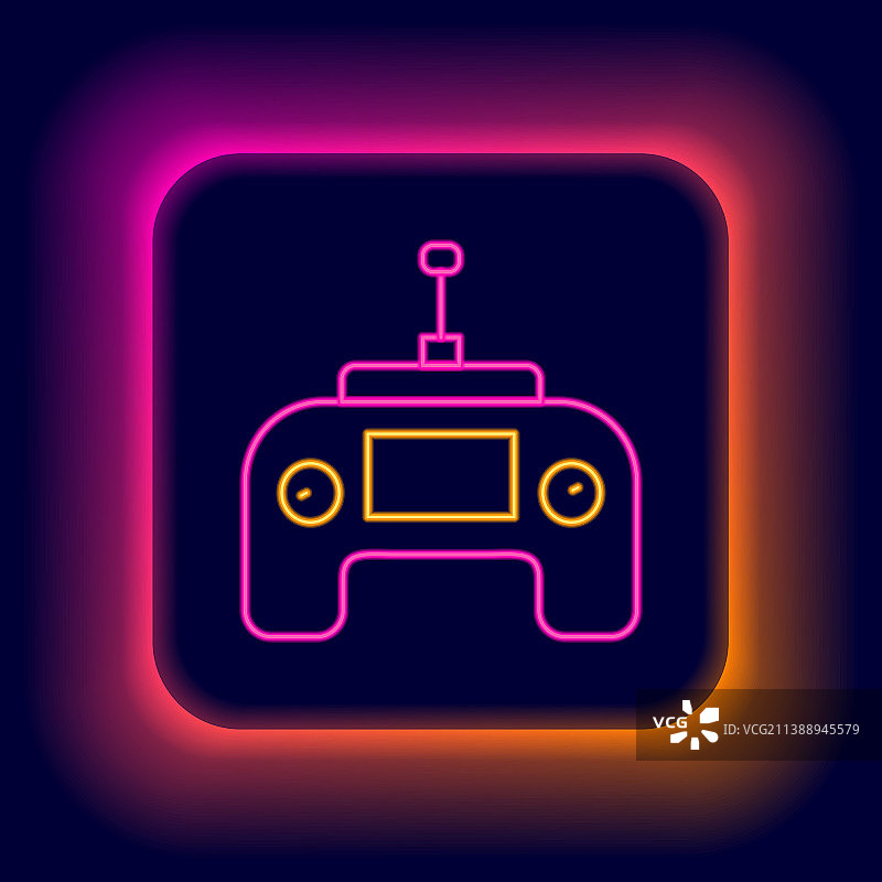 发光霓虹灯无人机无线电遥控器图片素材