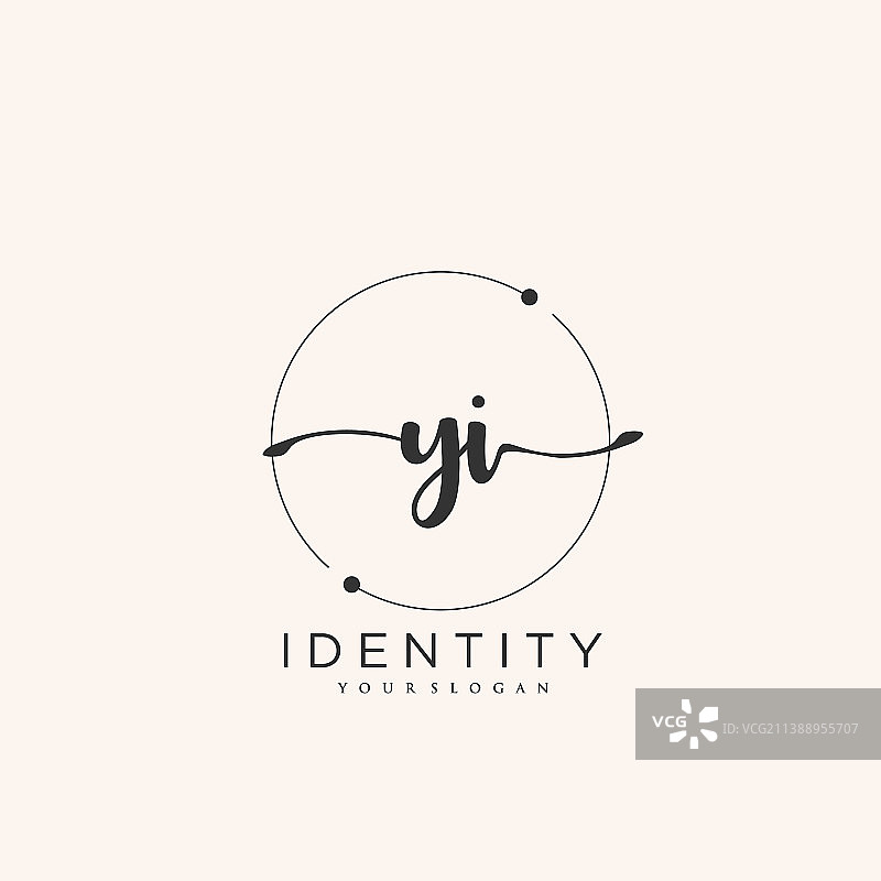 婚礼首字母签名手写体标志图片素材