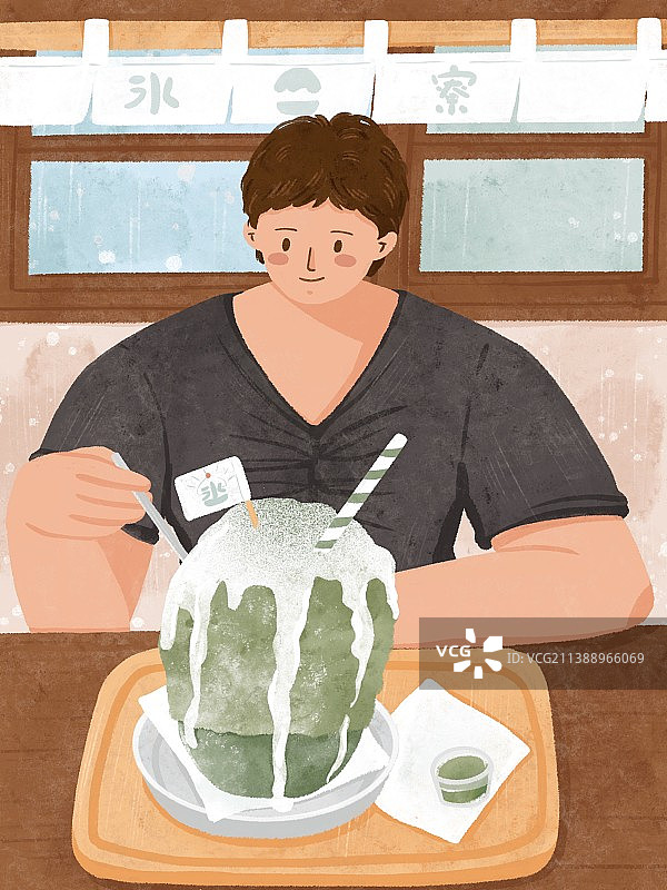 吃冰激凌的女孩4图片素材