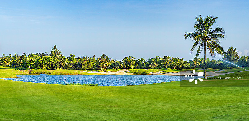 中国海南岛琼海市博鳌亚洲论坛国际会议中心-高尔夫球会图片素材