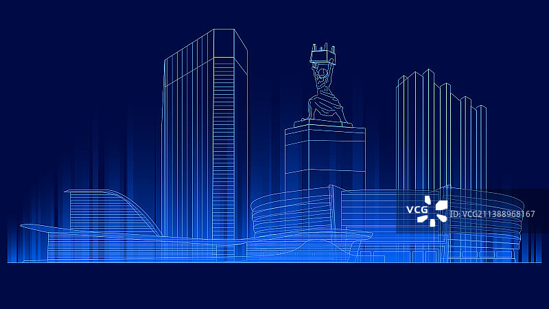 宿迁城市科技插画图片素材