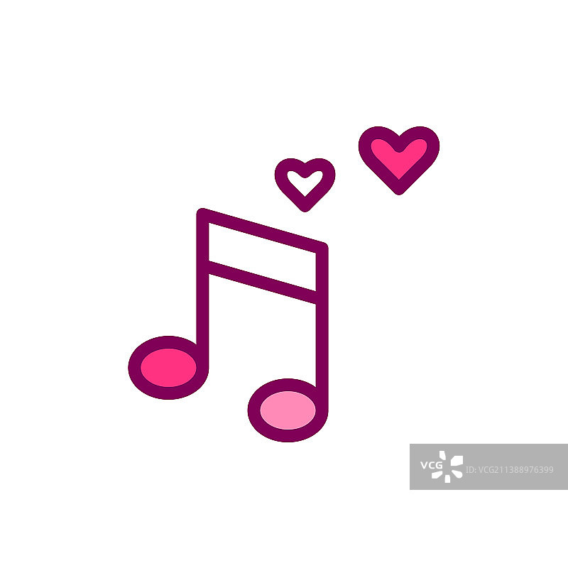 浪漫音乐爱之歌像素完美图标图片素材
