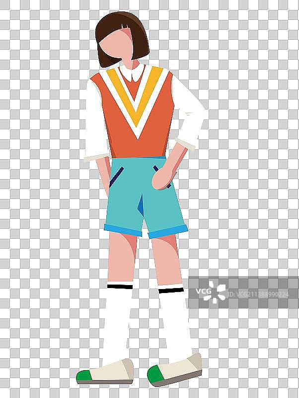 扁平人物情绪版图片素材