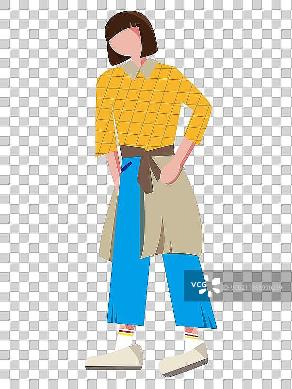 扁平人物情绪版图片素材