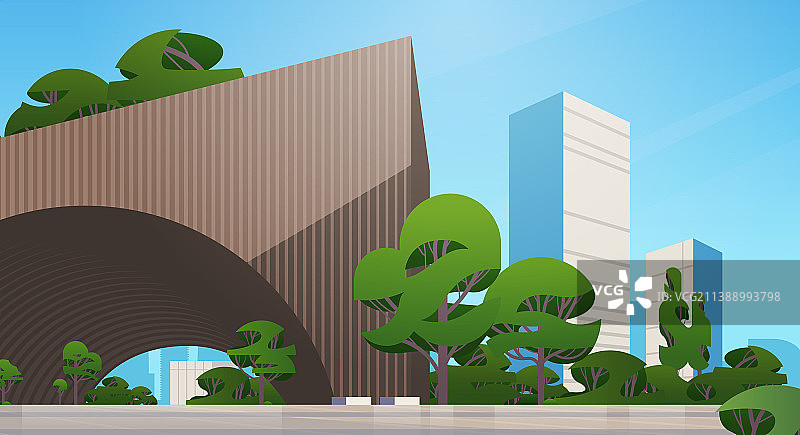 未来城市未来主义不规则形状建筑图片素材