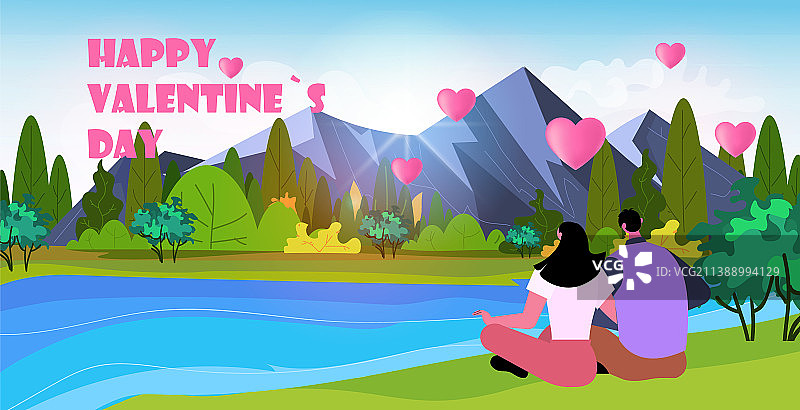 庆祝情人节的恩爱情侣图片素材