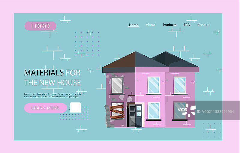 新房着陆页模板材料图片素材