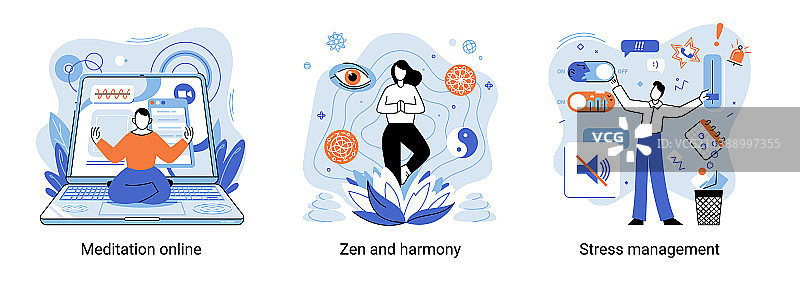 自我管理冥想在线禅宗图片素材