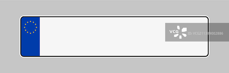 欧盟汽车牌照模板图片素材