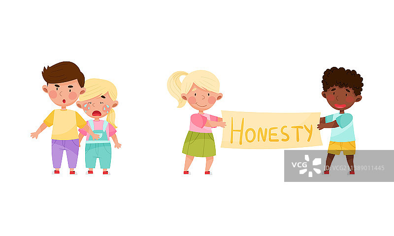 诚实和公正的儿童保护图片素材