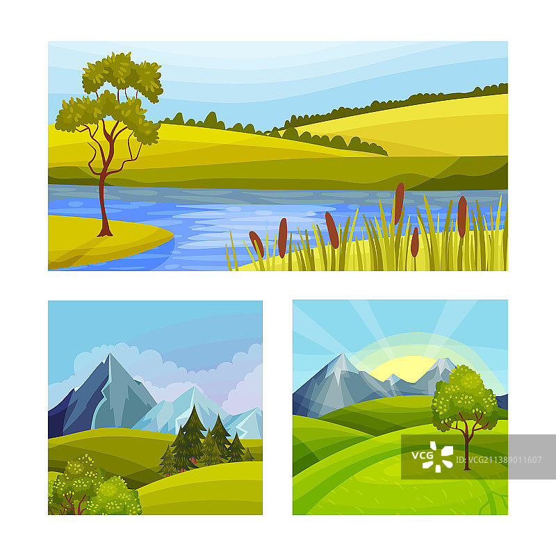 美丽的夏日自然风光图片素材