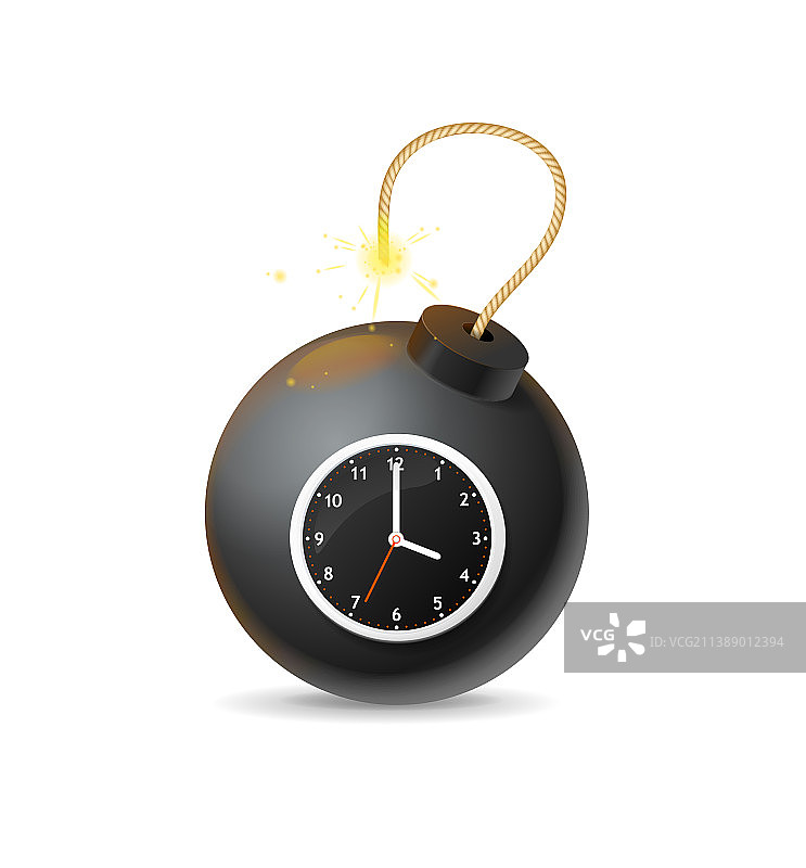 逼真的3D炸药黑色炸弹图片素材