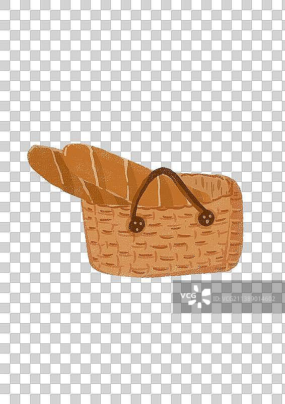 免抠面包篮子元素图片素材