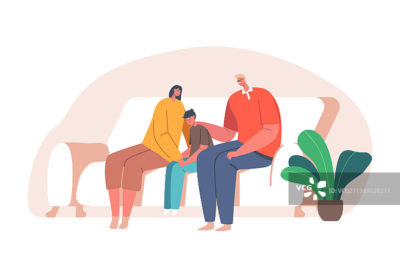 父母支持他们的孩子图片素材