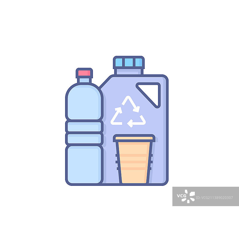 可生物降解的包装彩色线条设计图片素材