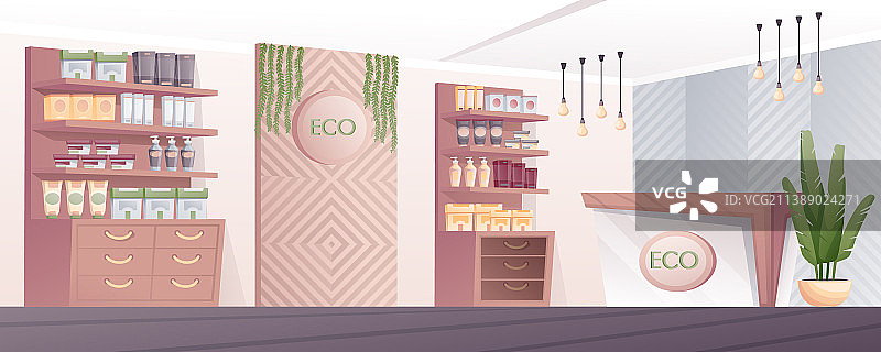零浪费环保商店室内设计背景图片素材