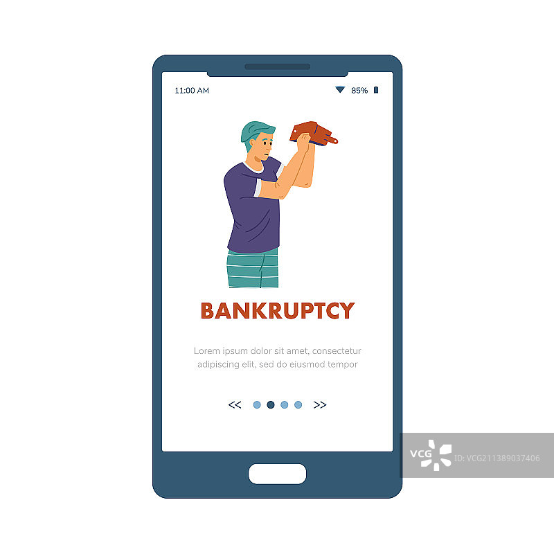 破产手机App引导页模板图片素材
