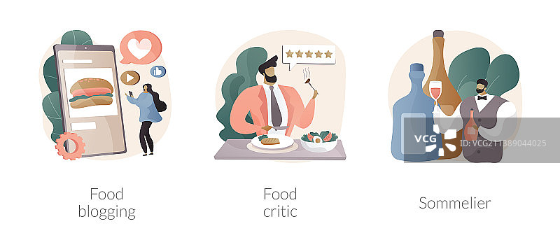 美食评论抽象概念图片素材