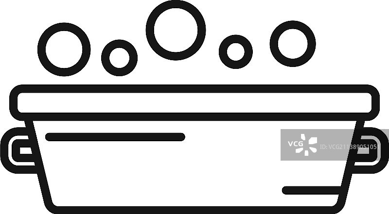 家庭足浴图标轮廓水疗足部图片素材