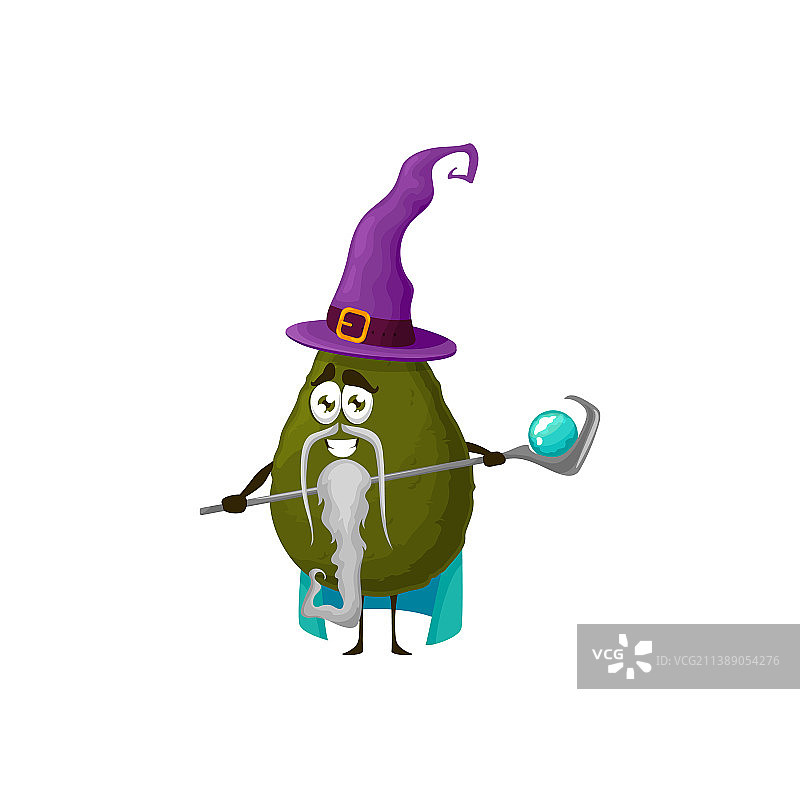 卡通鳄梨魔法水果角色图片素材