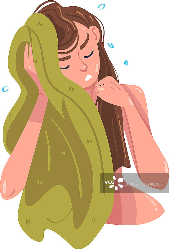 女人在浴室里做卫生图片素材