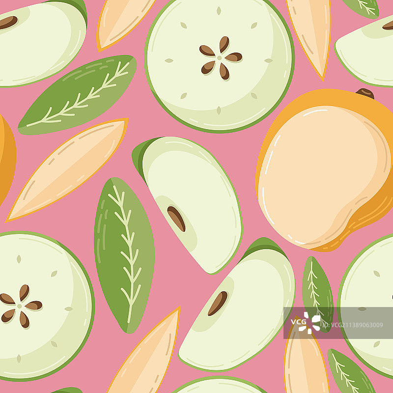 纺织品用苹果水果无缝图案图片素材