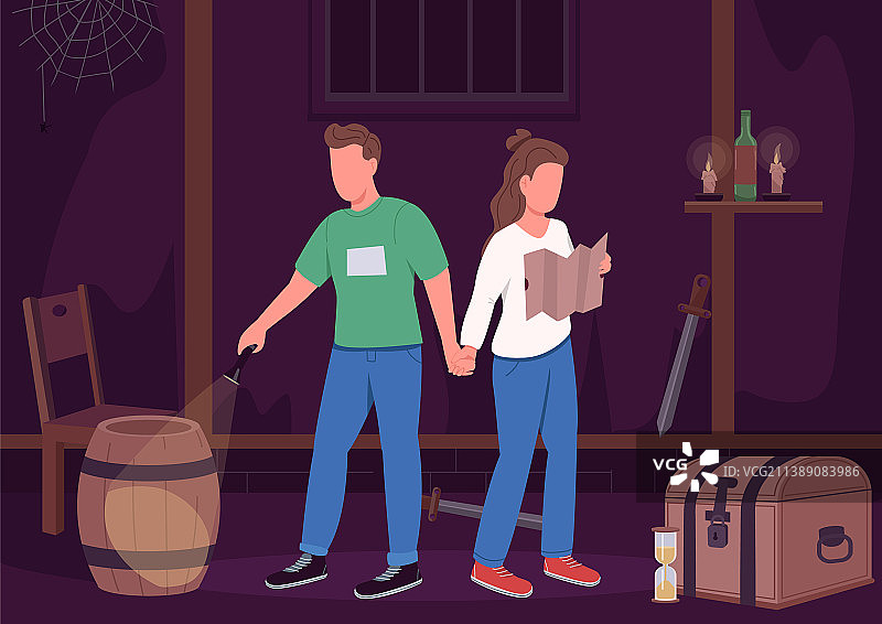 密室逃脱情侣图片素材