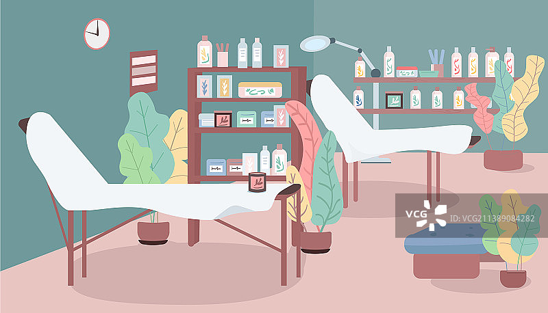 扁平风格美容院图片素材