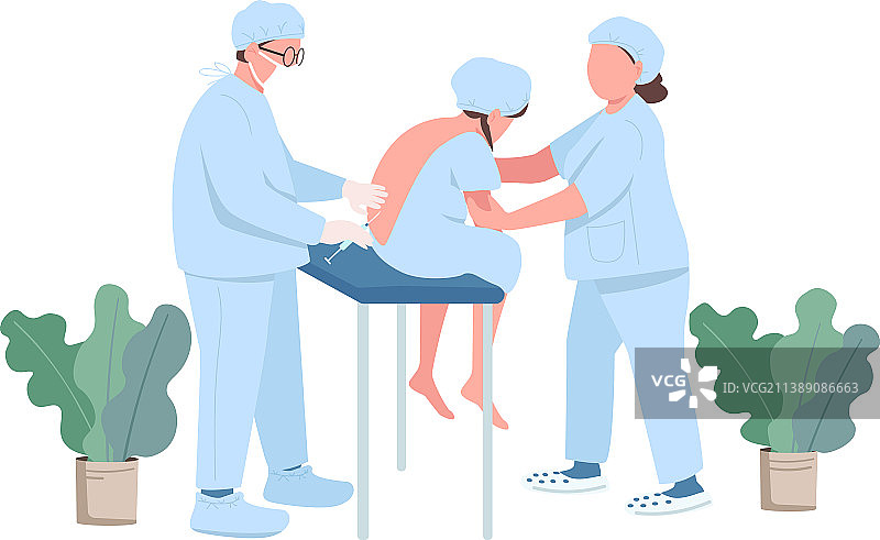 面无表情的怀孕病人图片素材