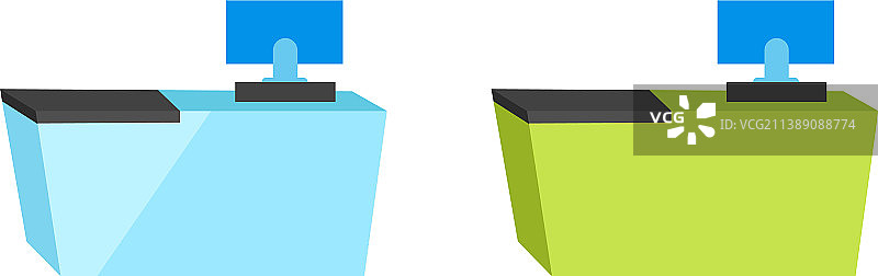 收银台扁平风格彩色物体合集图片素材